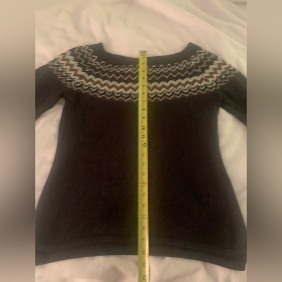 Venus fair isle grey sweater with embellishments and lace up sleeves M - Picture 9 of 14